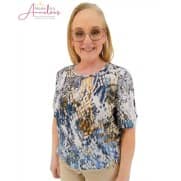 Dreamstar Shirt 233 Carino snake print Indigo Dreamstar Shirt 233 Carino snake print Indigo